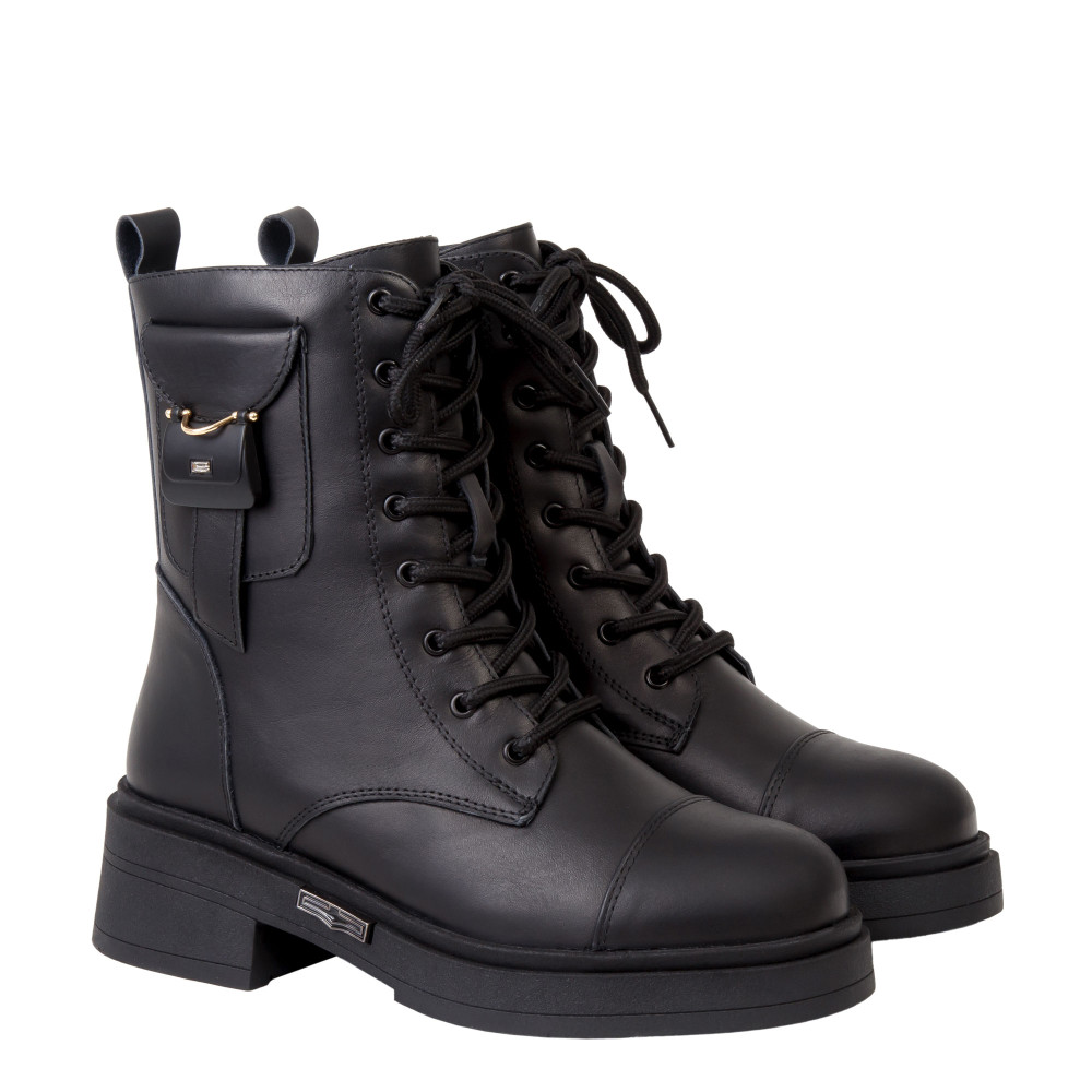 Ghete DINA - piele naturală neagra
