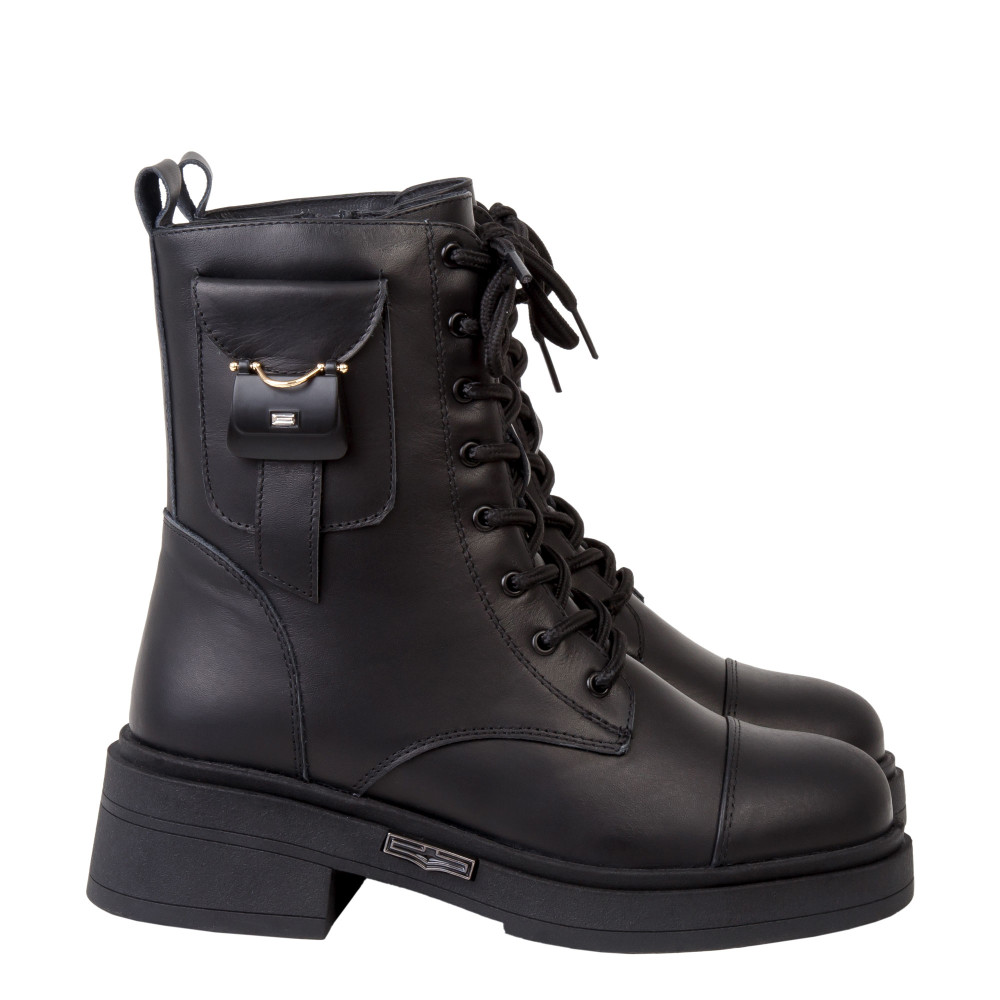 Ghete DINA - piele naturală neagra