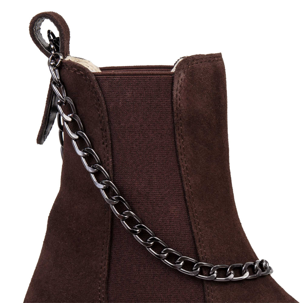 Ghete LEAH - piele naturală maro