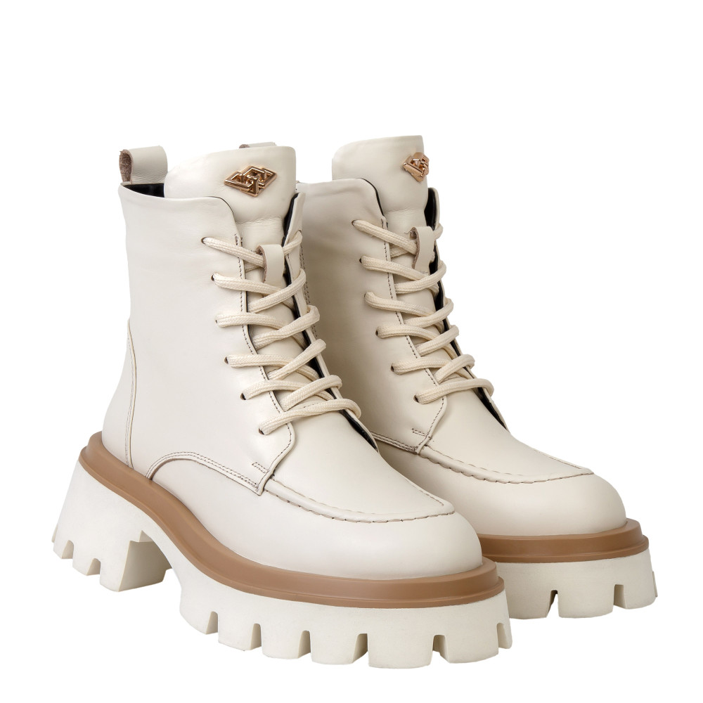 Ghete MIRIAM - piele naturală bej