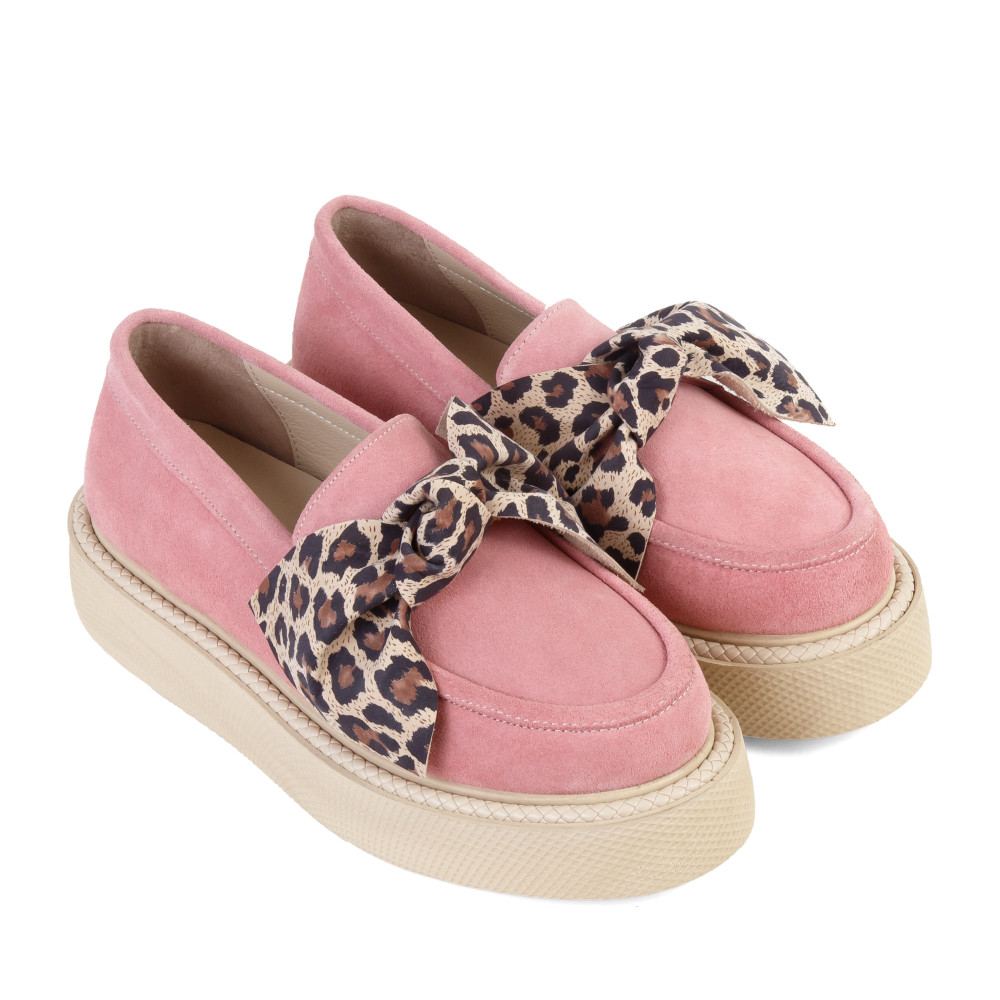 Mocasini AMIRA - piele naturală roz