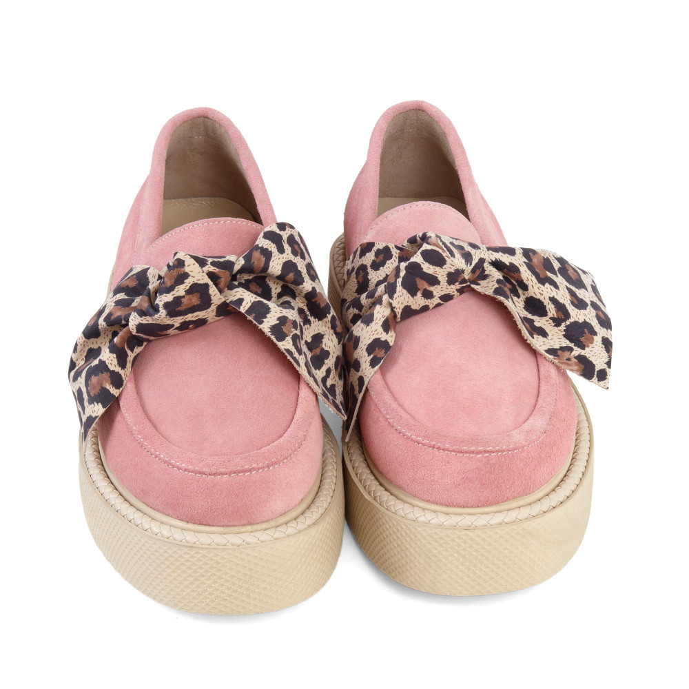 Mocasini AMIRA - piele naturală roz