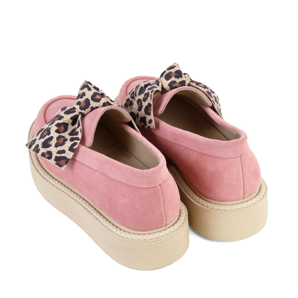 Mocasini AMIRA - piele naturală roz
