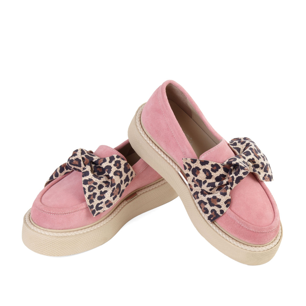 Mocasini AMIRA - piele naturală roz