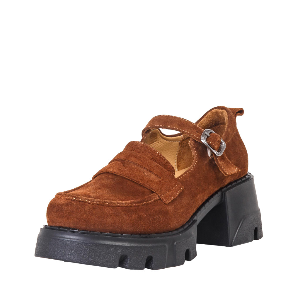 Pantofi BARBARA - piele naturală maro