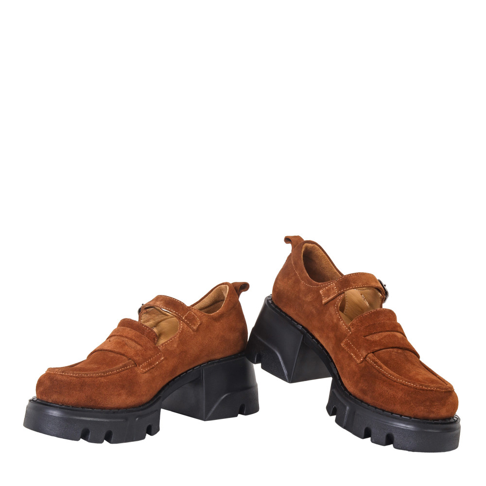 Pantofi BARBARA - piele naturală maro