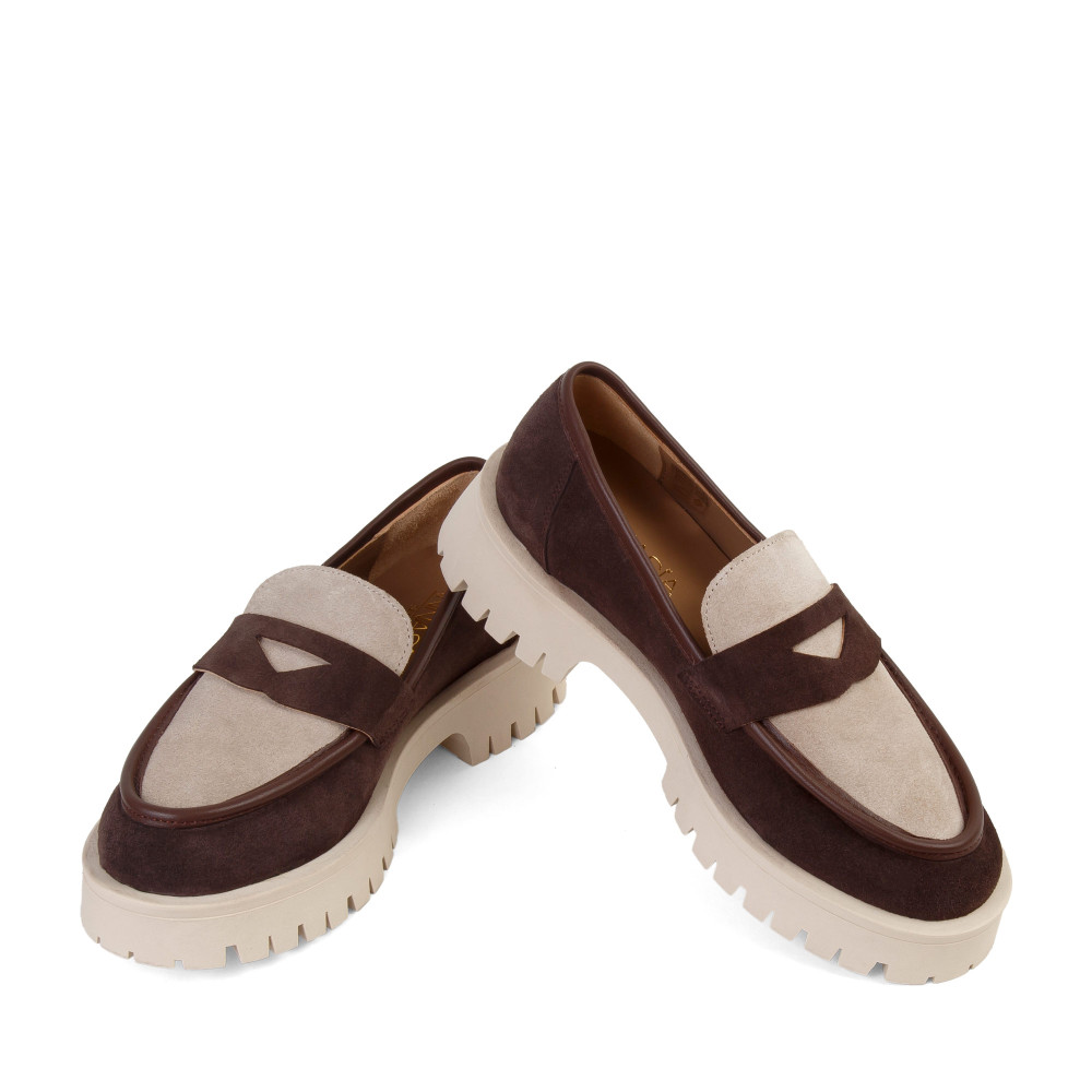 Mocasini OLIVIA - piele naturală maro