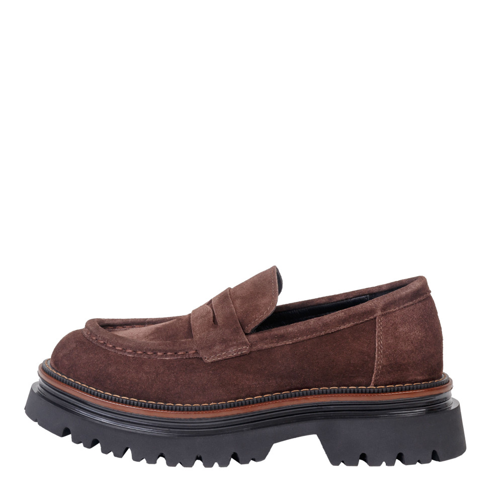 Pantofi VALERIA - piele naturală maro