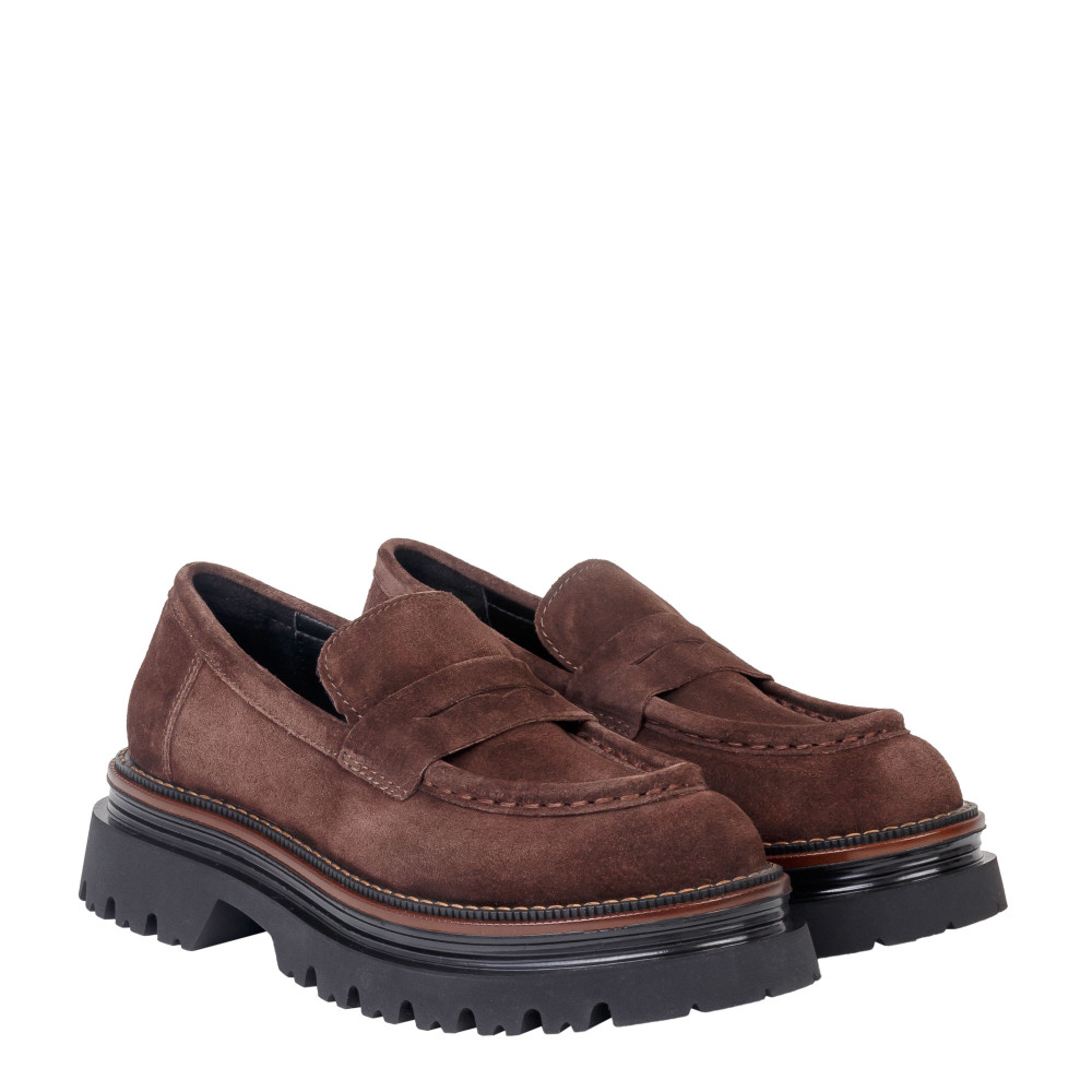 Pantofi VALERIA - piele naturală maro