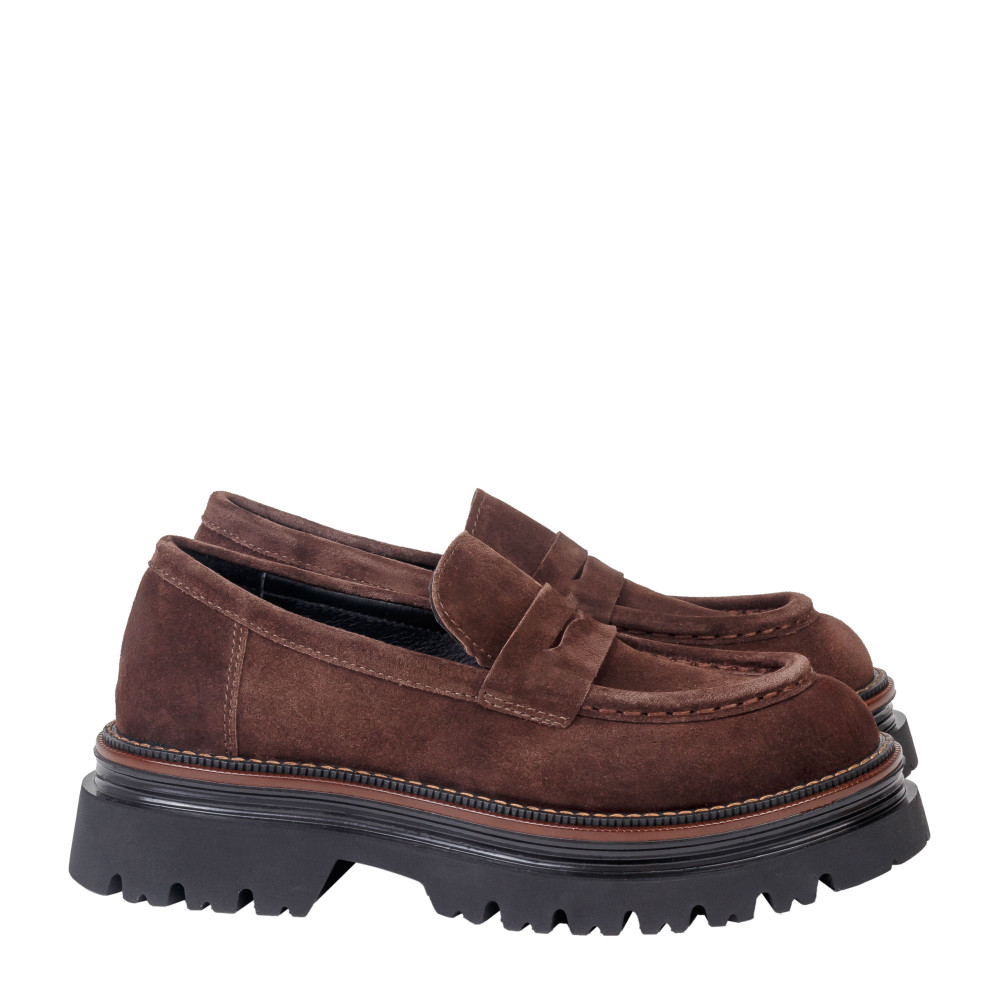 Pantofi VALERIA - piele naturală maro