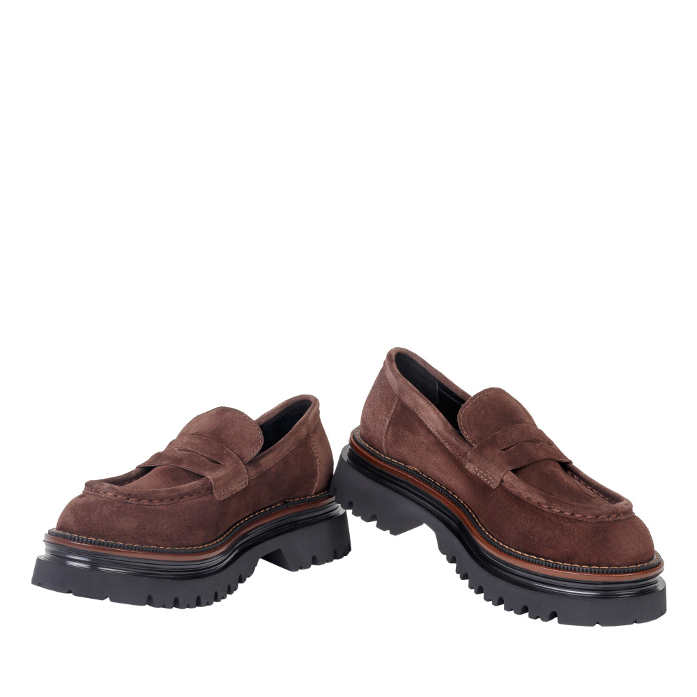Pantofi VALERIA - piele naturală maro