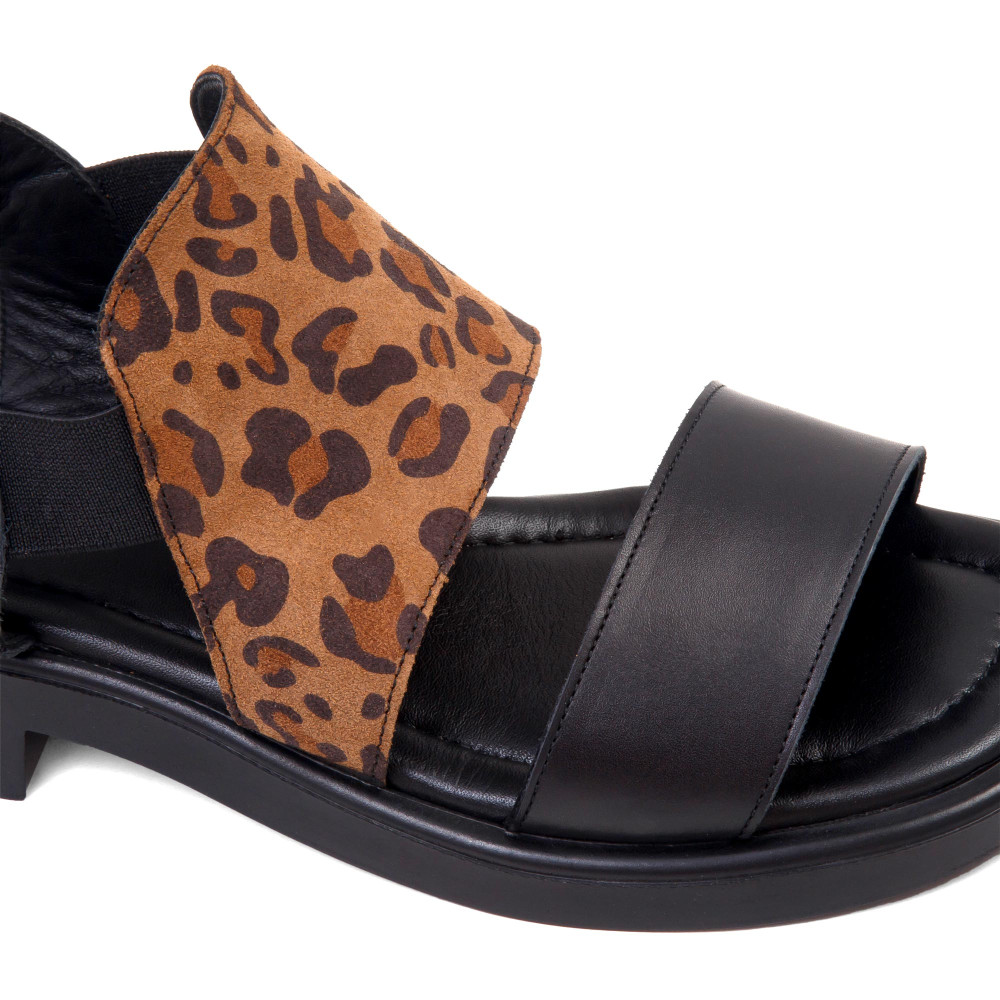 Sandale ALICE - piele naturală animal print