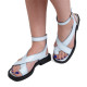 Sandale ARIA - piele naturală bleu