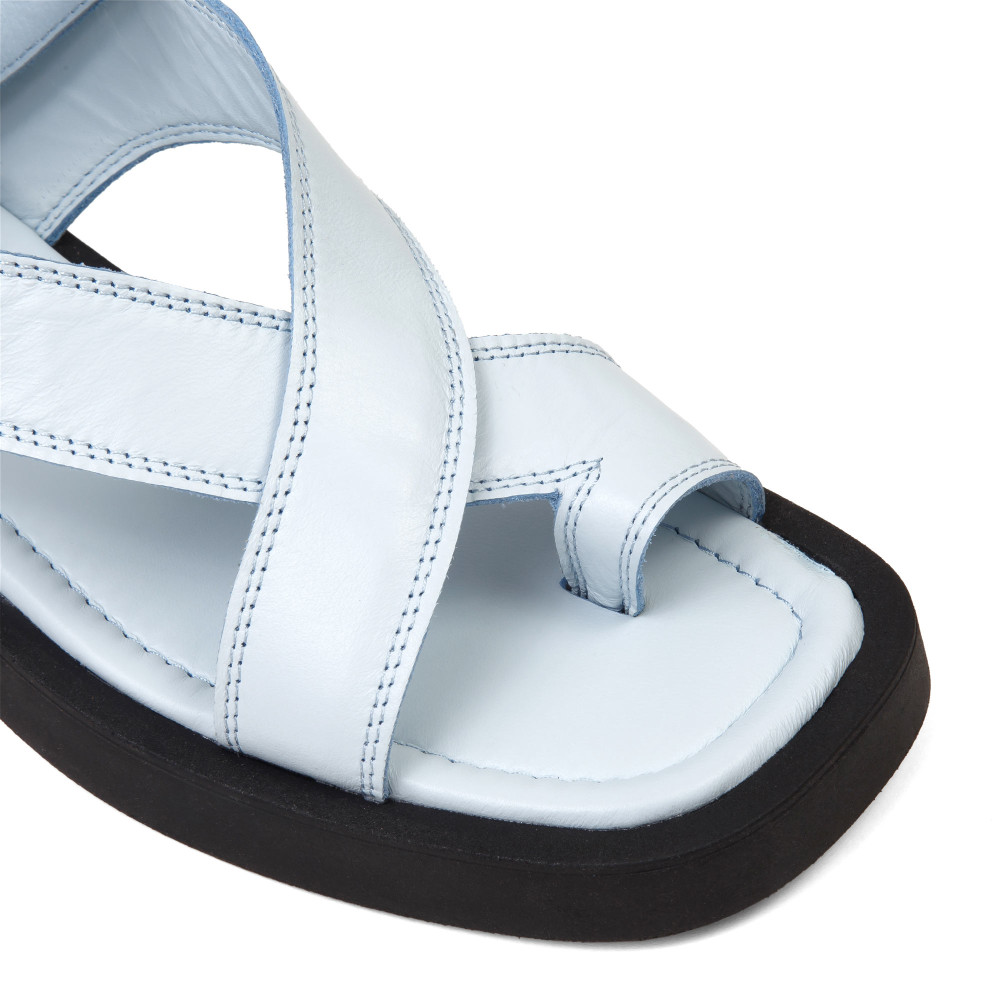 Sandale ARIA - piele naturală bleu