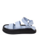 Sandale ECA - piele naturală bleu