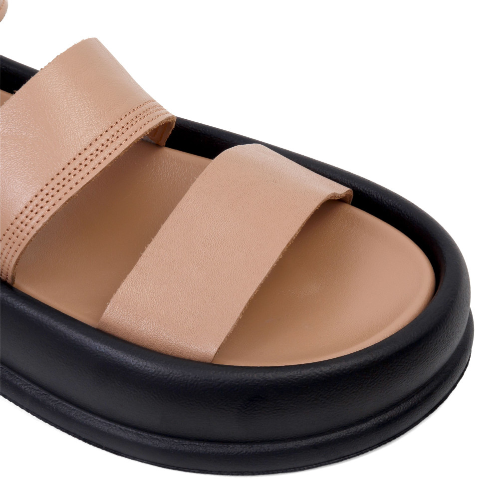 Sandale ECA - piele naturală maro