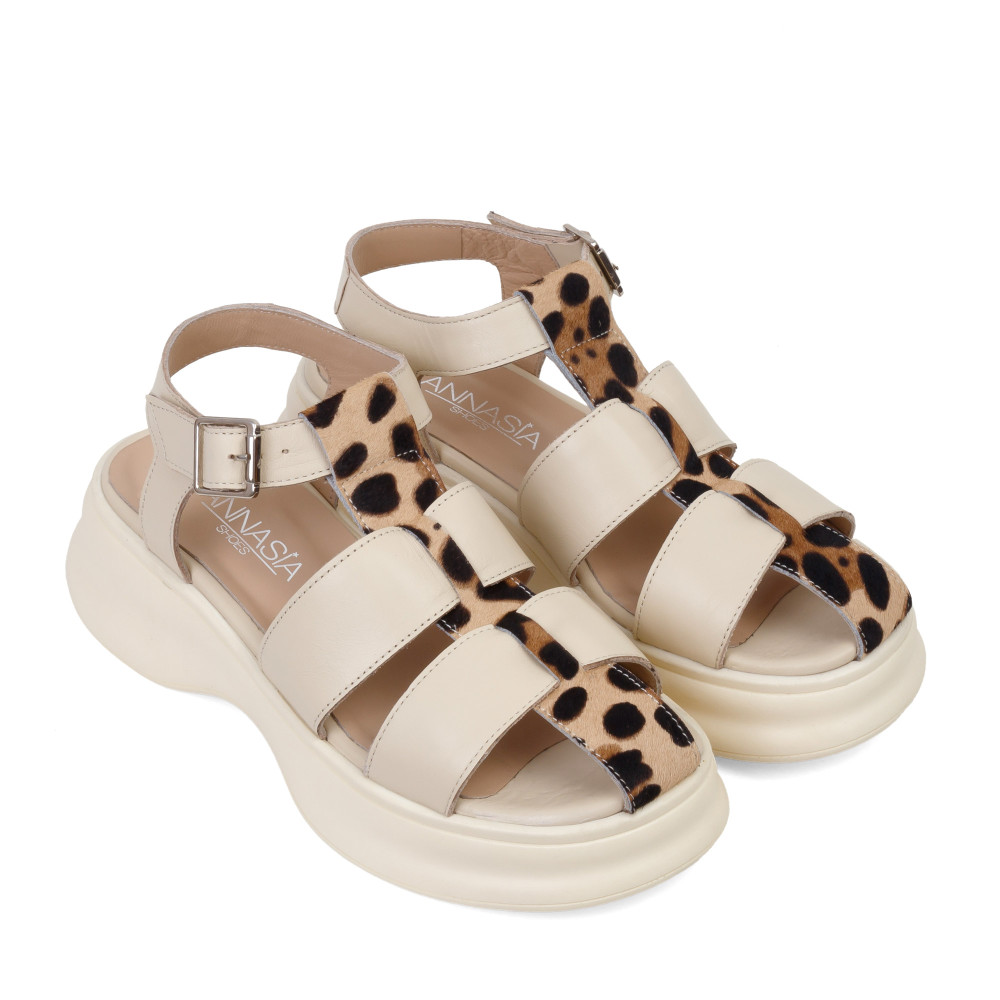 Sandale JULIA - piele naturală bej