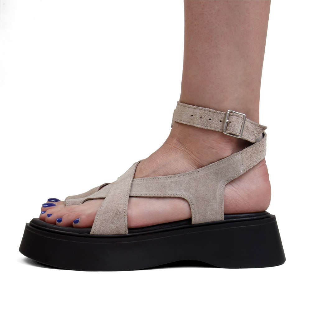 Sandale LORENA - piele naturală bej
