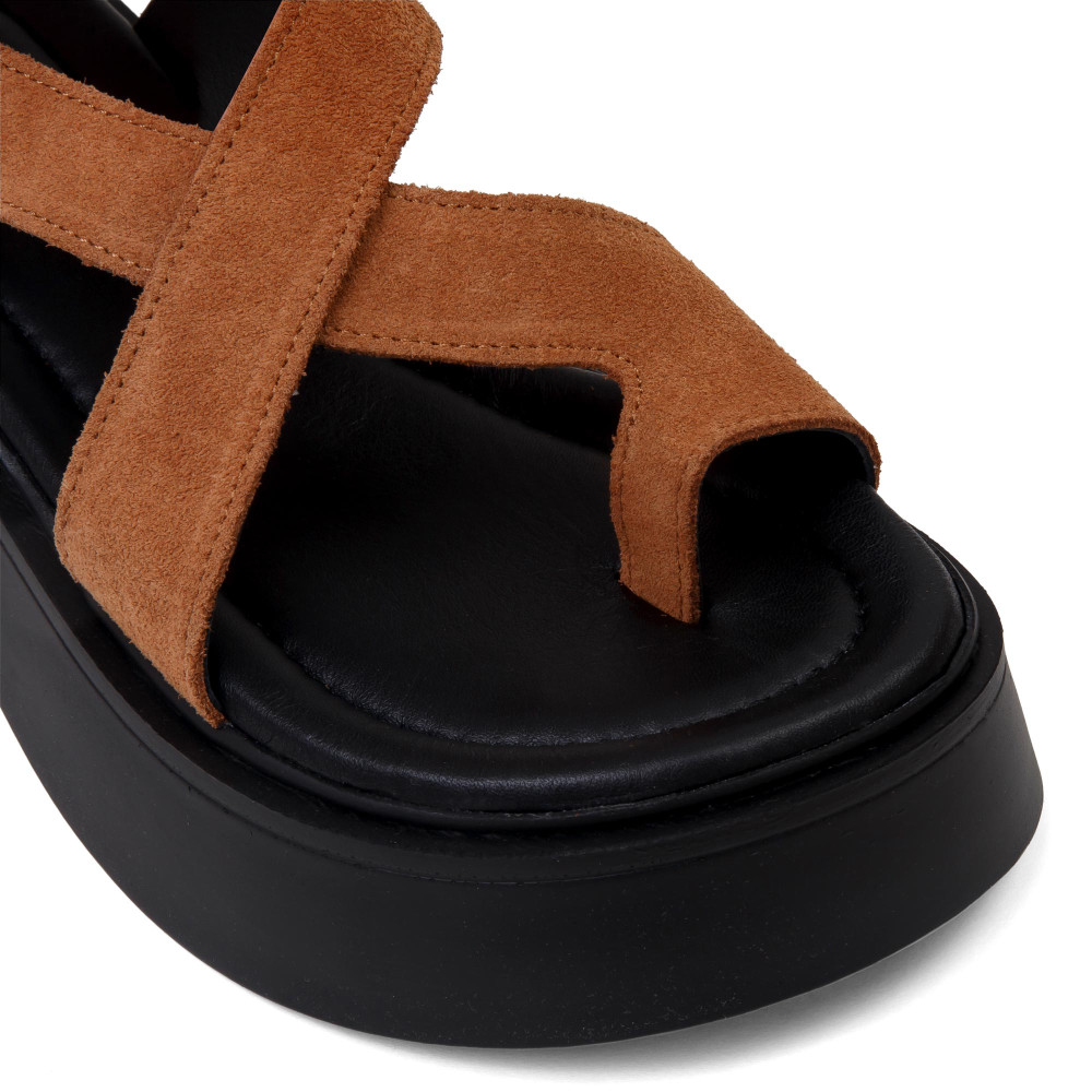 Sandale LORENA - piele naturală maro