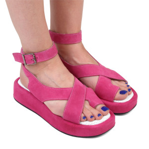Sandale REBECA - piele naturală roz