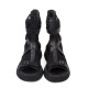 Sandale SAGA TALL - piele naturală neagră 