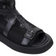 Sandale SAGA TALL - piele naturală neagră 