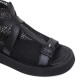 Sandale SAGA - piele naturală neagră 