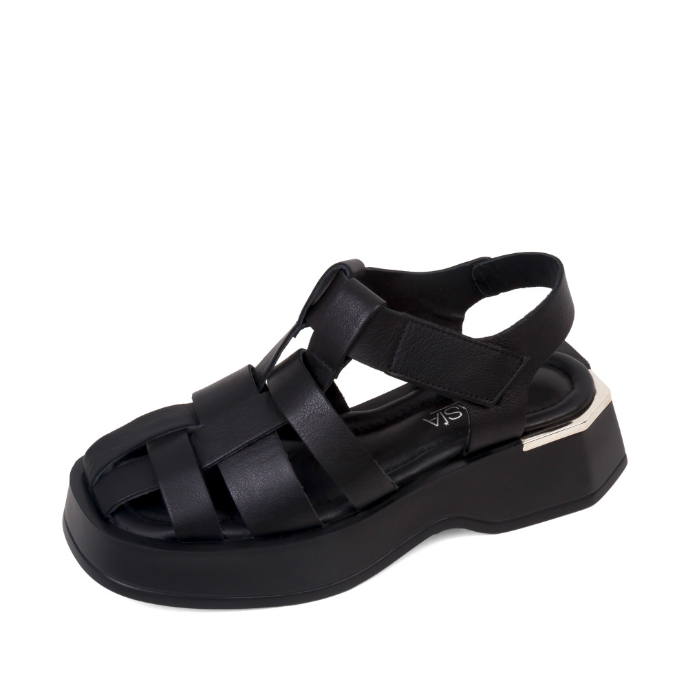 Sandale VERA - piele naturală neagră 