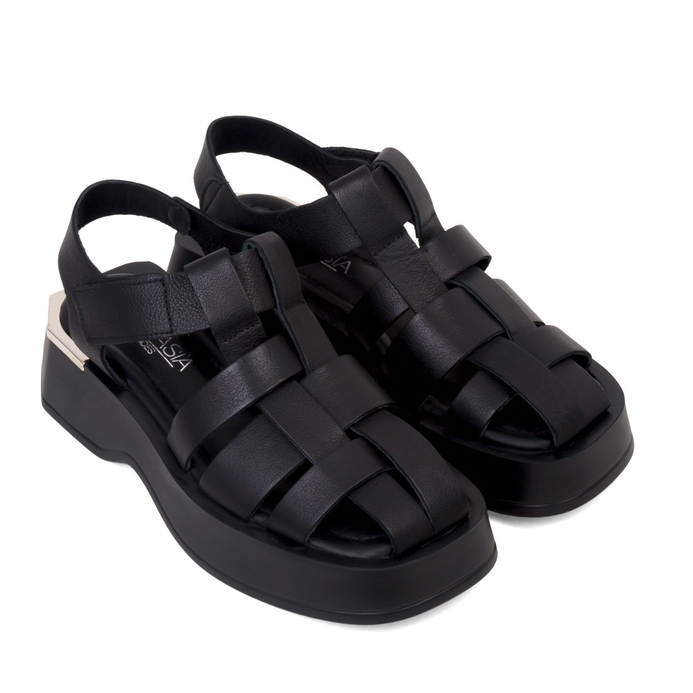 Sandale VERA - piele naturală neagră 