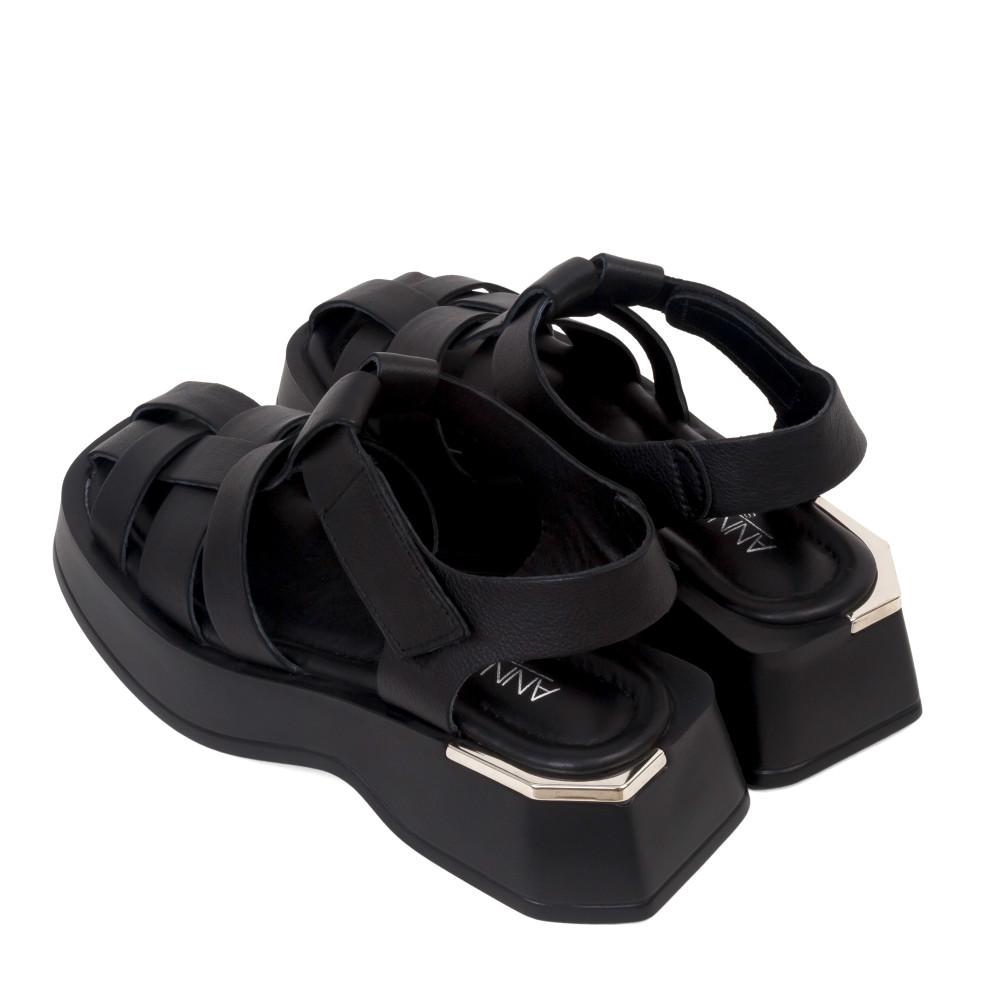 Sandale VERA - piele naturală neagră 