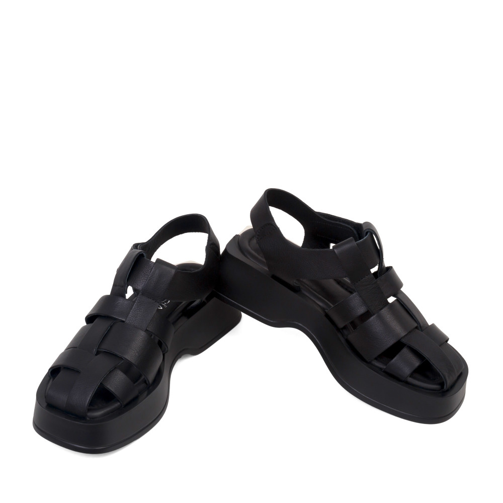 Sandale VERA - piele naturală neagră 