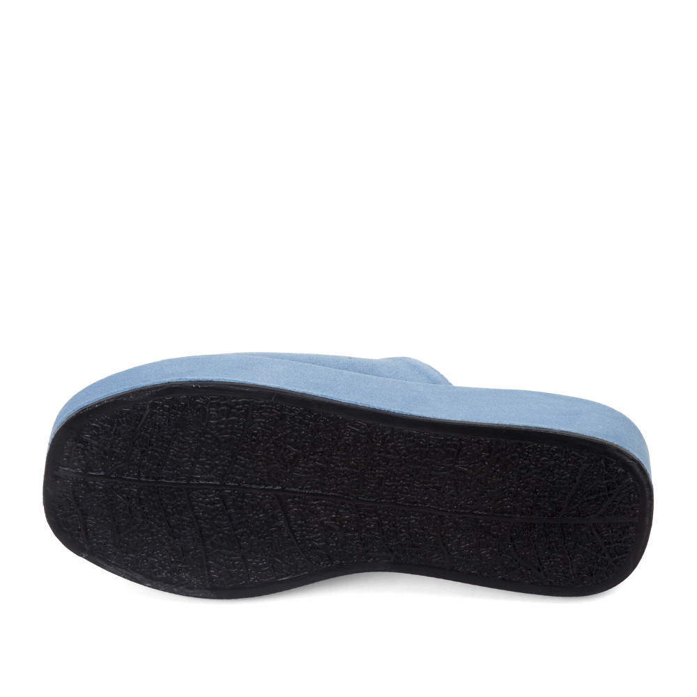 Şlapi ANDA - piele naturală bleu