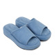 Şlapi ANDA - piele naturală bleu