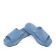 Şlapi ANDA - piele naturală bleu