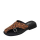 Şlapi Carla - piele naturală animal print