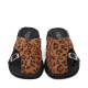 Şlapi Carla - piele naturală animal print