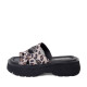 Şlapi HELEN - piele naturală animal print