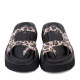 Şlapi HELEN - piele naturală animal print
