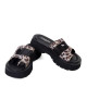 Şlapi HELEN - piele naturală animal print