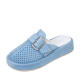 Şlapi RUBY - piele naturală bleu