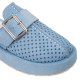 Şlapi RUBY - piele naturală bleu