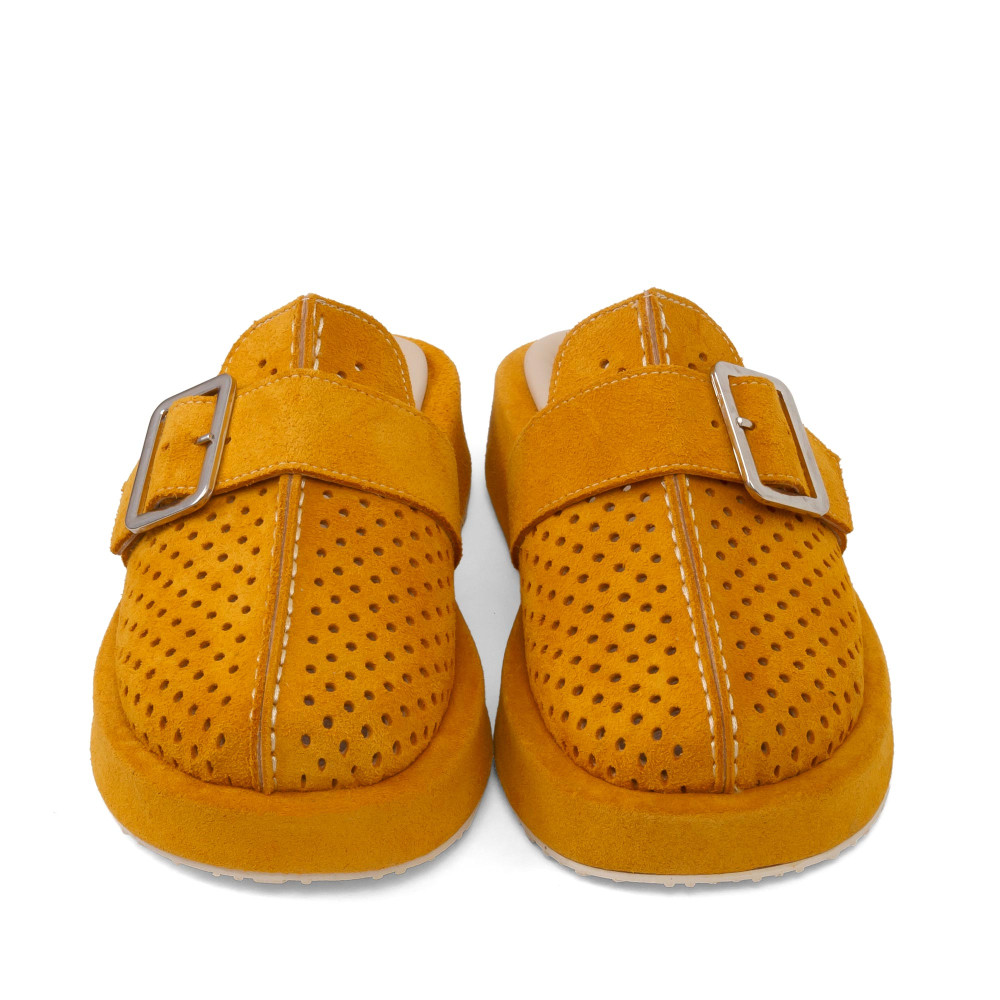 Şlapi RUBY - piele naturală galbenă