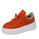 Pantofi sport IRIS - piele naturală portocalie