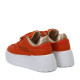 Pantofi sport IRIS - piele naturală portocalie