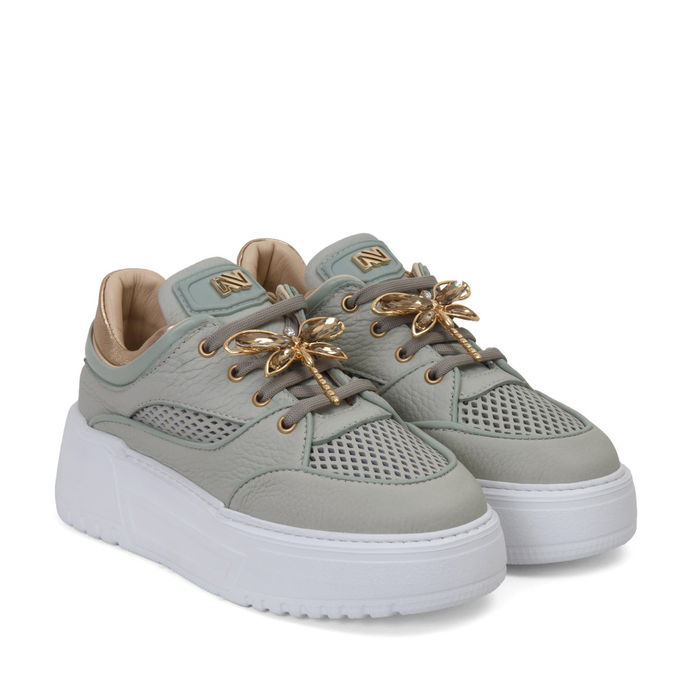 Pantofi sport IRIS - piele naturală verde