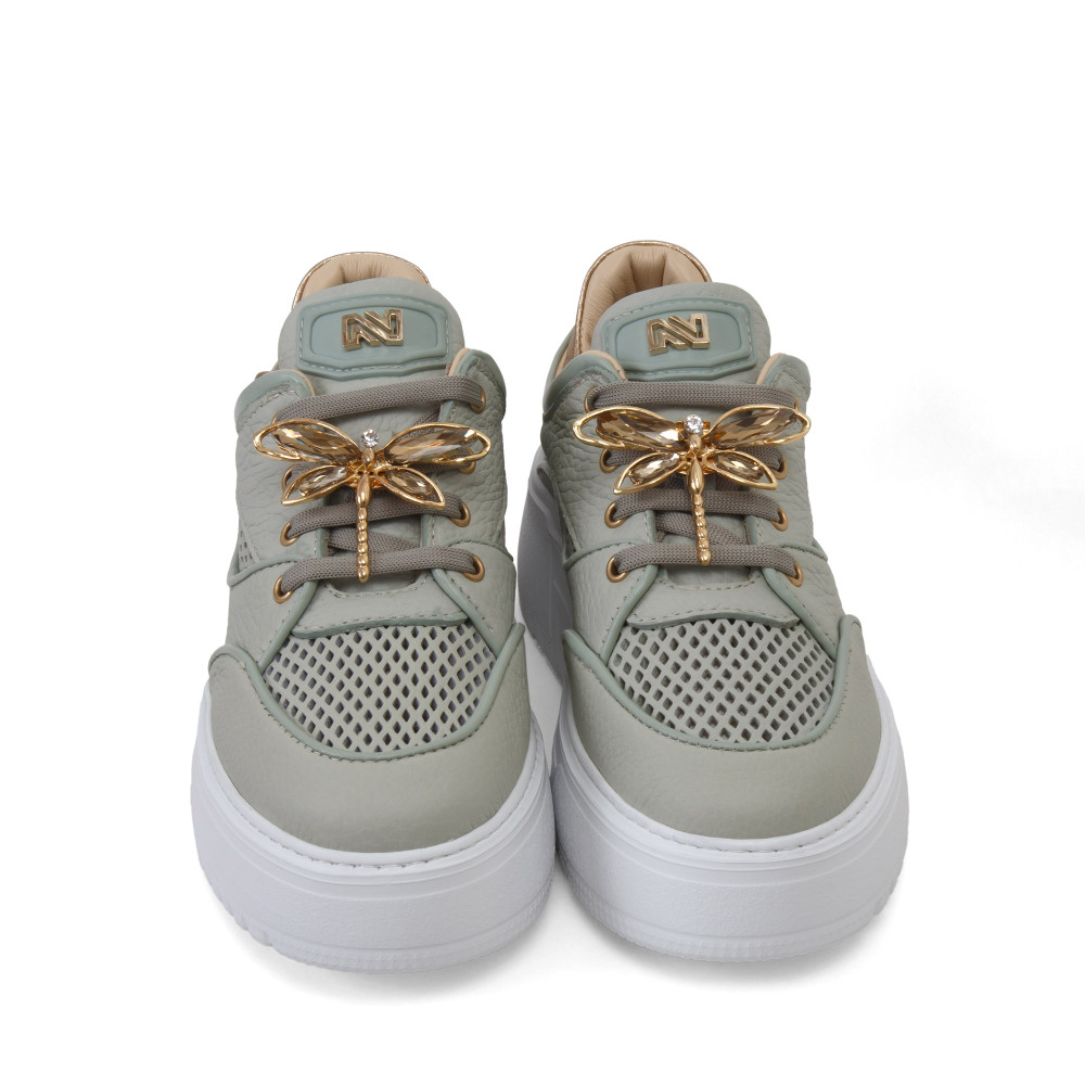 Pantofi sport IRIS - piele naturală verde