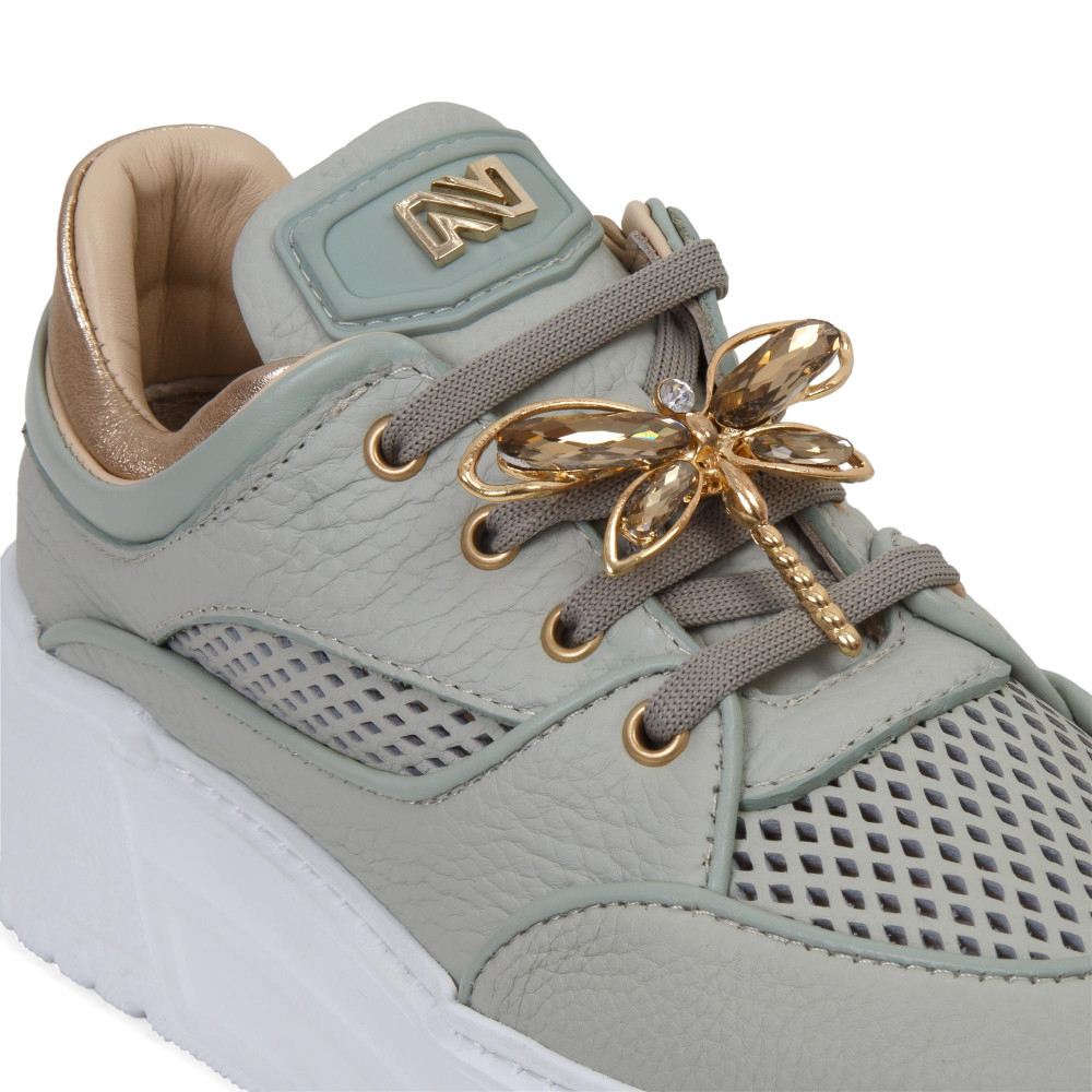 Pantofi sport IRIS - piele naturală verde