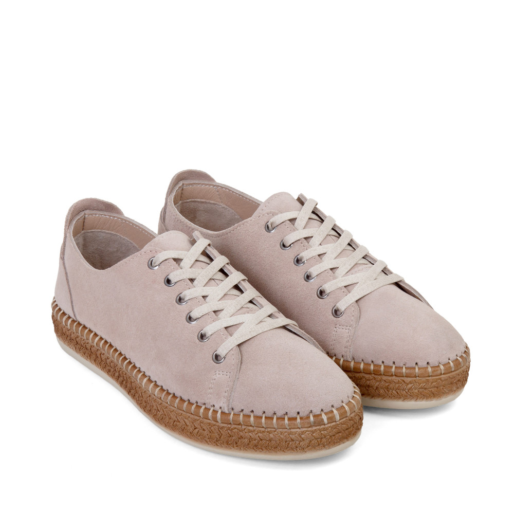 Pantofi sport PETRA - piele naturală bej
