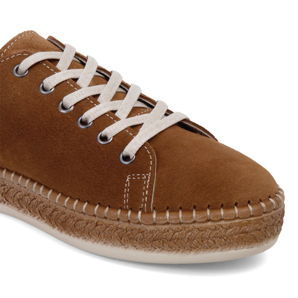 Pantofi sport PETRA - piele naturală maro
