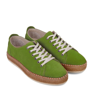 Pantofi sport PETRA - piele naturală verde